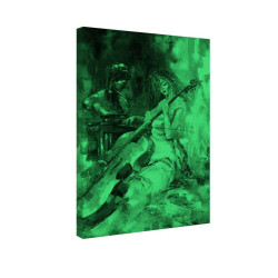 Tablou fosforescent Cantand la violoncel 