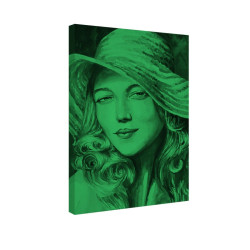 Tablou fosforescent Femeia cu palarie 