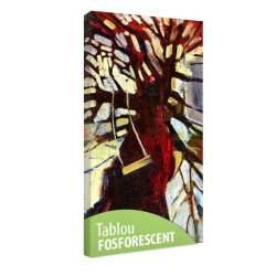 Tablou fosforescent Copac vopsit in ulei 