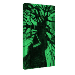 Tablou fosforescent Copac vopsit in ulei 