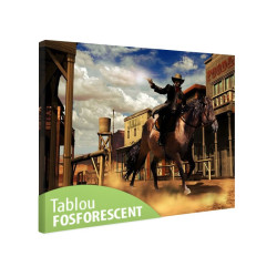 Tablou fosforescent Cowboy din Vestul Salbatic 