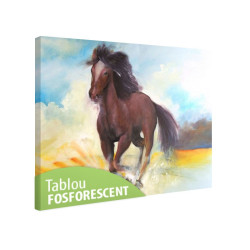 Tablou fosforescent Cal in galop