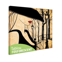 Tablou fosforescent Femeie in Paris