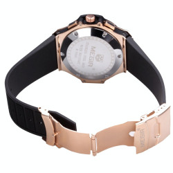 Ceas barbatesc sport, afisare data, cronograf, curea silicon, Megir 3002