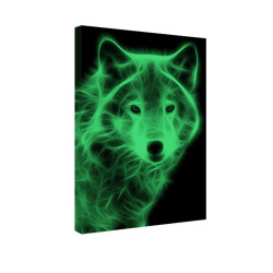 Tablou fosforescent Lup alb