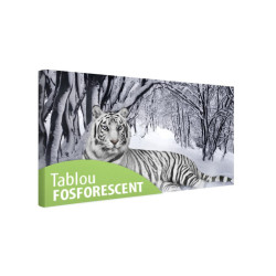 Tablou canvas fosforescent Tigru alb