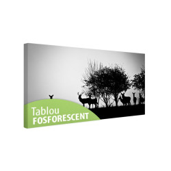 Tablou fosforescent Cerbi si caprioare 