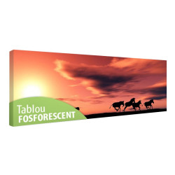 Tablou fosforescent Vanatoare de zebre 
