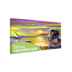 Tablou fosforescent Navigand spre apus 