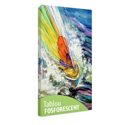 Tablou fosforescent Barca pe valuri 