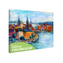 Tablou fosforescent Peisaj urban 