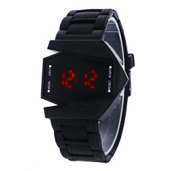 Ceas barbatesc sport, digital, LED Airplan, silicon, negru