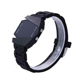 Ceas barbatesc sport, digital, LED Airplan, silicon, negru