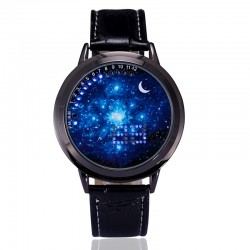 Ceas de mana, LED touch screen 4.5 cm, calendar, albastru, Geekthink