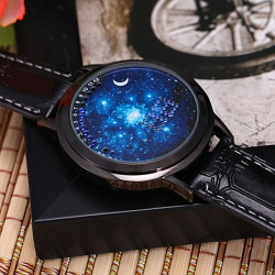 Ceas de mana, LED touch screen 4.5 cm, calendar, albastru, Geekthink