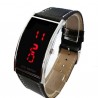 Ceas digital LED, unisex, afisaj rosu, calendar, dreptunghiular, negru