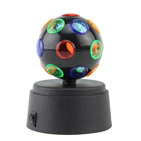 Glob LED 0.06W, efect disco, rotativ, diametru 9 cm