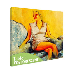 Tablou fosforescent Femeie pe canapea