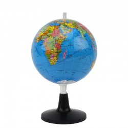 Mini glob geografic harta politica, meridian ABS, diametru 10.6cm