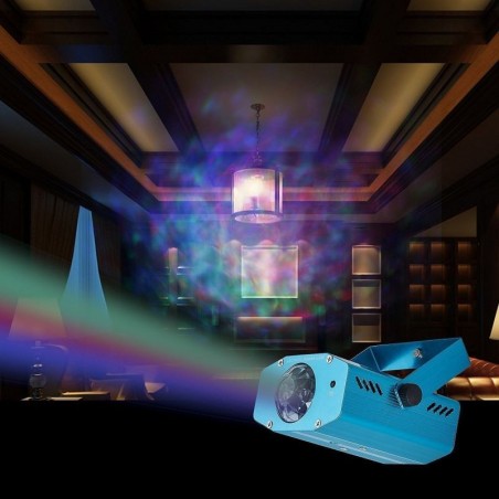 Proiector LED RGBW 4W, senzor audio, control telecomanda