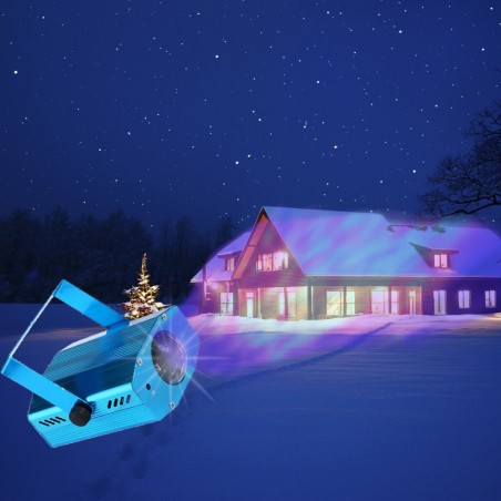 Proiector LED RGBW 4W, senzor audio, control telecomanda