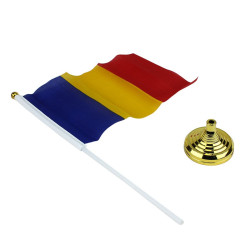 Steagul Romaniei, tricolor cu suport pentru birou, 15x21 cm