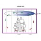Lampa bactericida UVC slim 55W, economica, cu grila, dezinfectare aer, fixare perete, Biocomp