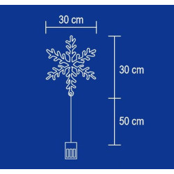 Decor fereastra cu Led-uri, fulg de zapada, Home