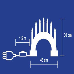 Piramida decorativa cu lumanari, 7 becuri, 230V, suport lemn, Home