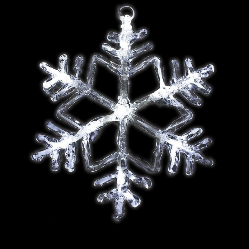 Decor fereastra cu Led-uri, fulg de zapada 30x30 cm, Home Decor fereastra cu Led-uri, fulg de zapada 30x30 cm, Home