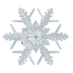 Figurina fulg de nea LED multicolor, decor fereastra, 10 cm, Home