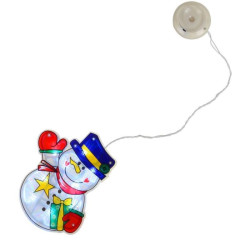 Figurina Craciun pentru fereastra, Om de Zapada, iluminat, Home