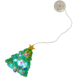 Bradulet impodobit LED, figurina Craciun pentru fereastra, 20 cm, Home