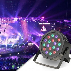 Proiector LED RGB 18W, DMX512 controller disco, telecomanda, senzor sunet