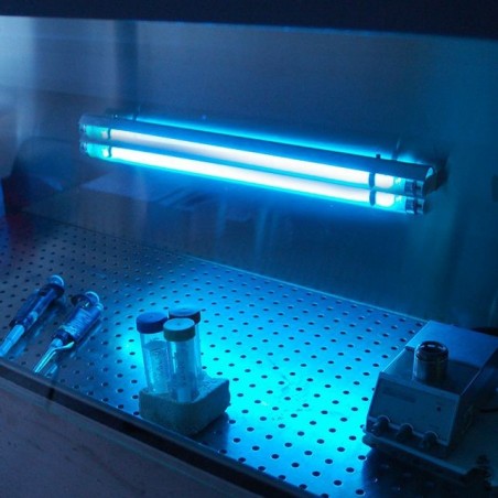 Lampa bactericida UVC 2x15W economica cu reflector, cu 2 tuburi, Biocomp
