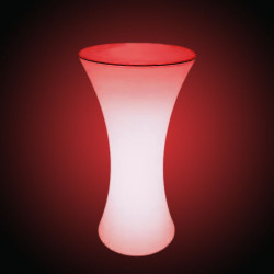 Masa cocktail LED RGB, iluminata 16 culori, control telecomanda, IP54, 110 cm