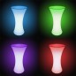 Masa cocktail LED RGB, iluminata 16 culori, control telecomanda, IP54, 110 cm