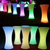 Masa cocktail LED RGB, iluminata 16 culori, control telecomanda, IP54, 110 cm