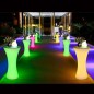 Masa cocktail LED RGB, iluminata 16 culori, control telecomanda, IP54, 110 cm