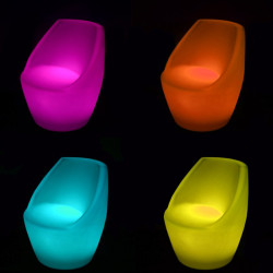 Scaun bar LED RGBW, telecomanda, 73 cm, IP54, autonomie 12h
