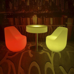 Scaun bar LED RGBW, telecomanda, 73 cm, IP54, autonomie 12h