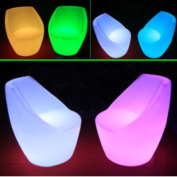 Scaun bar LED RGBW, telecomanda, 73 cm, IP54, autonomie 12h