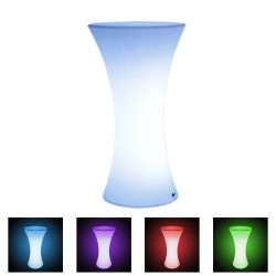 Masa cocktail LED RGB, iluminata 16 culori, control telecomanda, IP54, 110 cm