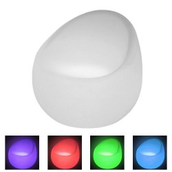 Fotoliu iluminat LED RGBW, 74x80 cm, IP54, telecomanda, acumulator