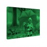 Tablou fosforescent Fetita si animalele, 30x20 cm