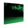 Tablou fosforescent Tropical Sunset, monocrom, 30x30, print canvas