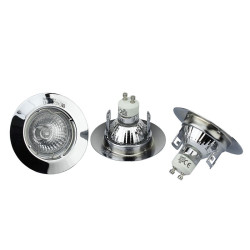 Set 3 spoturi incastrabile, diametru 82 mm, IP40, 50W, 280 lm