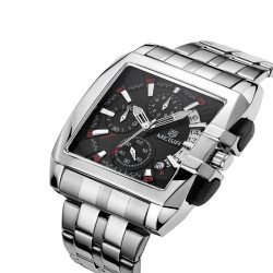Ceas barbatesc sport, quartz, metalic, cronograf, calendar, Megir