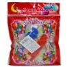 Baloane transparente cu insertie bilute colorate, tija suport, set 5 bucati