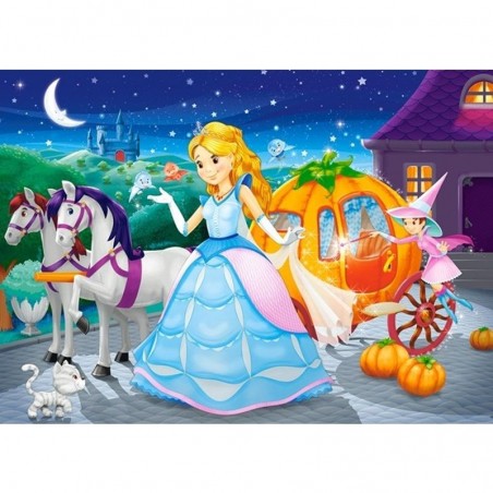 Mini puzzle Printese Disney, 24 piese carton, 16.5x11 cm, Castorland